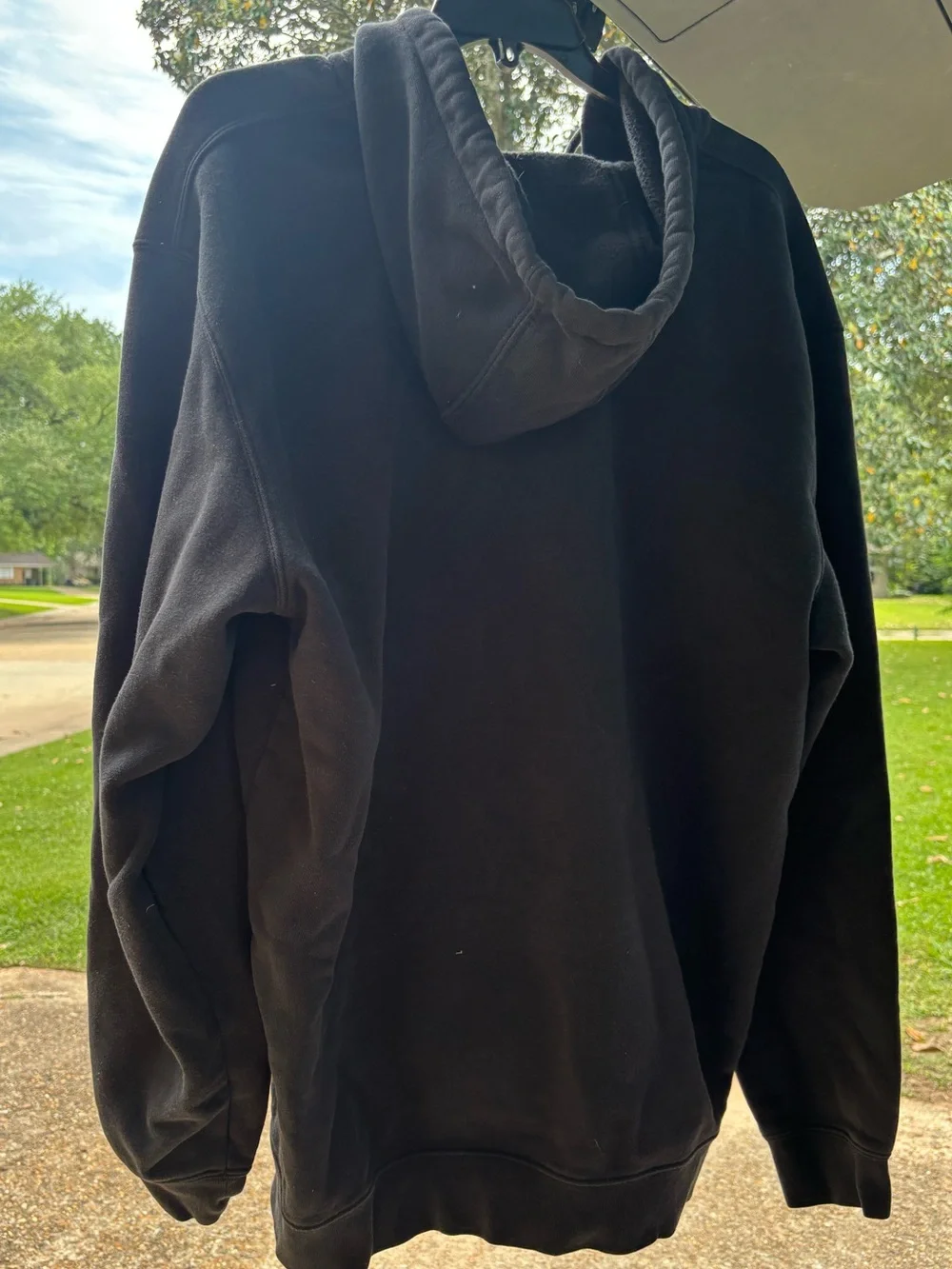 Carhartt Hoodie Sweatshirt Mens XL Black Full Zip Loose Fit Heavyweight Worker